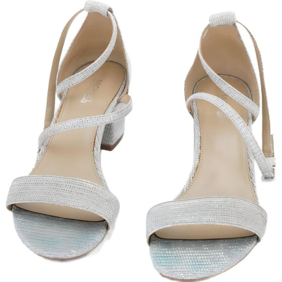 Michael Kors Serena Flex Silver Strappy Dress Sandals Women's US 5.5M - Picture 5 of 6